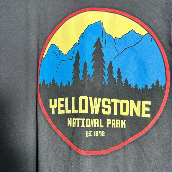 General Standard Yellowstone National Park Men's T-Shirt Gray Size L - Picture 2 of 6